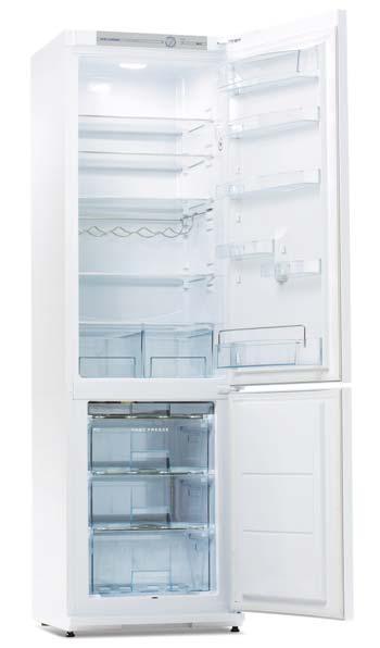 Kombinované chladničky s mrazničkou dolu 202 cm 200 cm Maxi objem mrazničky 139 l CR390XA++ CR390A++ CR365A++ Energetická trieda A++ Klimatická trieda N-ST Hlučnosť 41 db(a) Farebné prevedenie: Biela