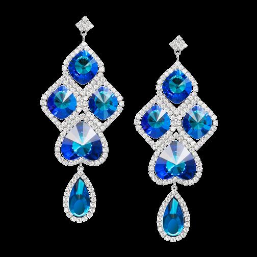 7" 2999 46 Bermuda Blue Earrings W: 41 mm, H: 103 mm W: 1.