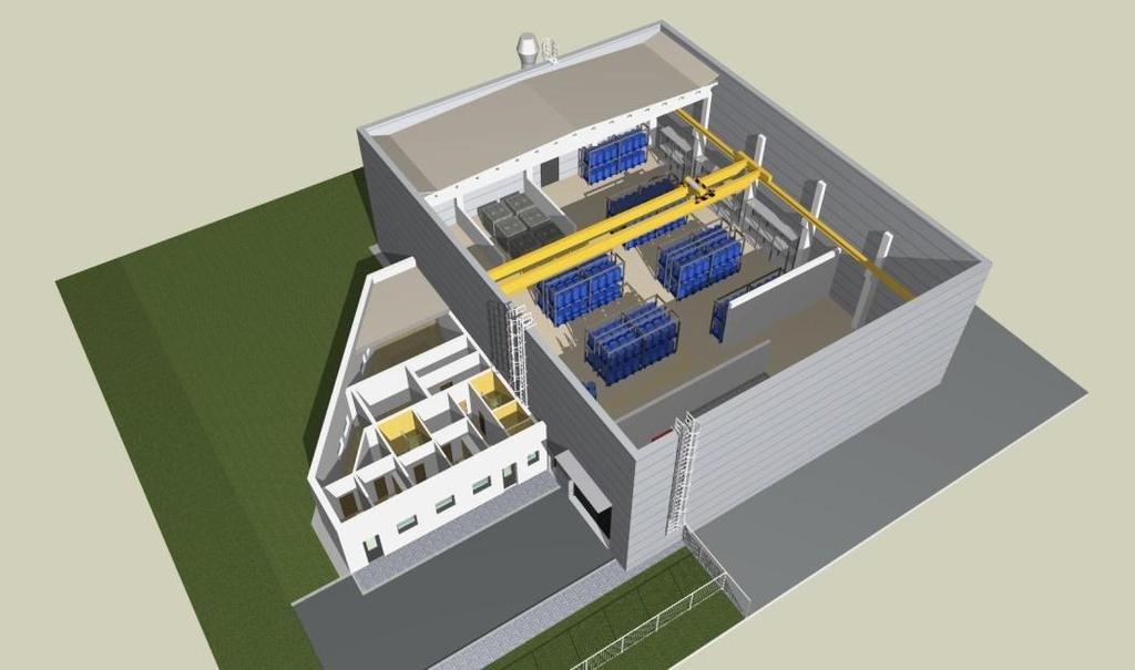 Zariadenie pre nakladanie s IRAO a ZRAM komplex skladového objektu IRAO a ZRAM a prevádzkovej budovy s informačným centrom pre verejnosť kapacita skladového objektu 20 ton IRAO a ZRAM (300 sudov typu