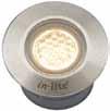 Ø 22mm, hloubka zapušt ní 50mm 12V / 0,25W 0,35 metru Sv telný úhel: 98 HYVE 22 RVS 1 430,00 K IL 1 Kruhové LED zapušt né svítidlo. Matné neosl ující o ky z dvouvrstvého polykarbonátu.