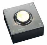 Ø 100mm, prstenec Ø 108mm hloubka zapušt ní 86mm 12V / 5W 2,5 metru Sv telný úhel: 48 FISH EYE 100x100 (WW) 3 140,00 K IL 1 Robustní tvercové zapušt né svítidlo s vrchní krycí deskou