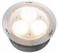 100 x 100mm, hloubka zapušt ní 66mm 12V / 1,5W 1,5 metru Sv telný úhel: 70 FLUX 60 2 300,00 K IL 1 Robustní kruhové zapušt né svítidlo s vrchním lemovým prstencem  Produkuje jasné