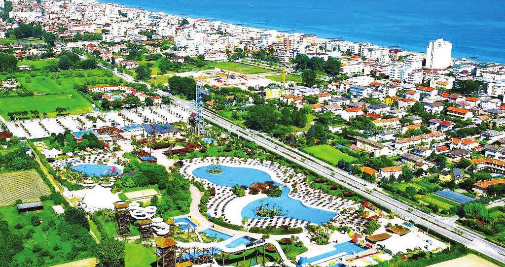 228 hotel a apartmány Alla Rotonda Lido di Jesolo DIEŤA ZDARMA 7 POLOHA: v západnej časti letoviska na námestí Piazza Nember v blízkosti centra a aquaparku POPIS A PLÁŽ: obľúbený