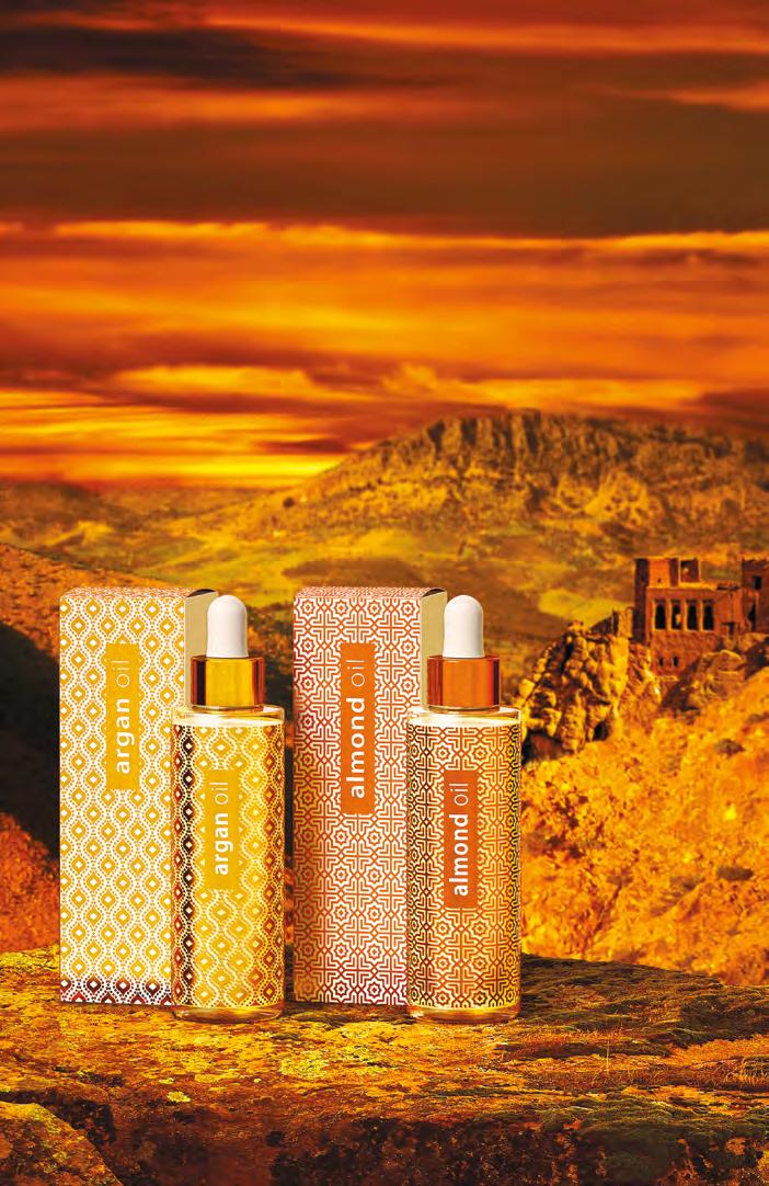 VZÁCNÉ OLEJE Z MAROKA NOVINKA: ARGAN OIL» vhodný pro každý typ pleti» má silné liftingové účinky» vyhlazuje drobné jizvy» vhodný na vlasy i pokožku