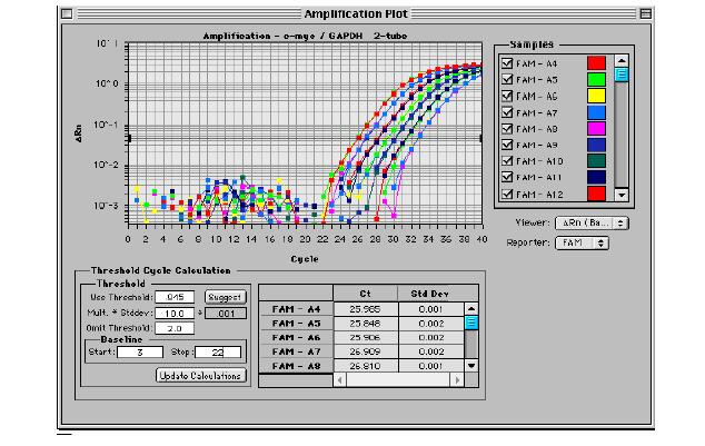 Real-Time RT-PCR princip detekce množství amplifikované DNA v