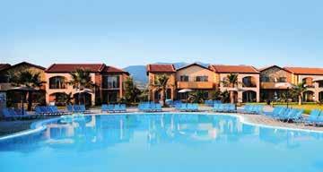 Hotel ponúka svojim klientom úžasný vlastný vodný svet s niekoľkými tematickými bazénmi a tobogánmi. Od centra letoviska Tigaki sa nachádza 4 km.