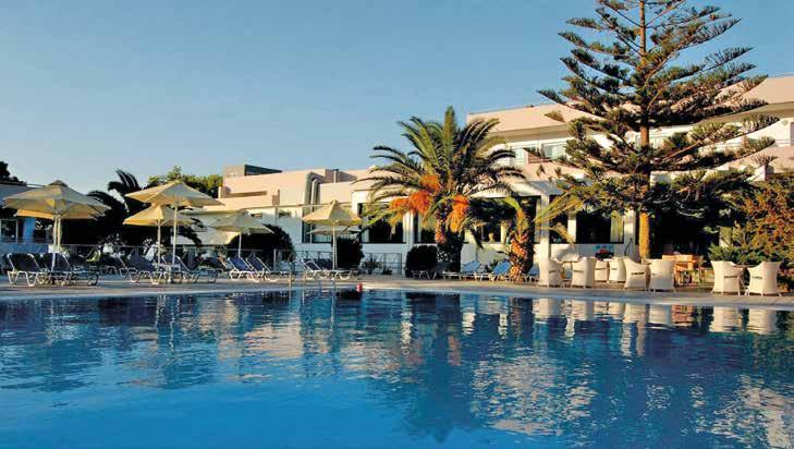 I Agios Fokas Hotel ASTERAS RESORT Asteras Resort je umiestnený v pokojnom prostredí uprostred krásne upravenej záhrady na