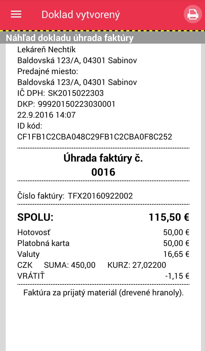 Strana 56 / 93 kombináciou funkcií pre rozpis platidiel (hotovosť-platobná karta), prijatie cudzej meny (valuty-czk), zadania špecifických údajov (text dole).