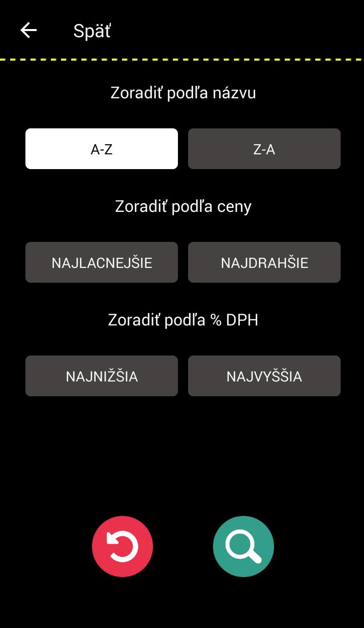 Strana 71 / 93 - DPH. Aktiváciu zoradenia, resp. filtrovania, podnikateľ uskutoční kliknutím na tlačidlo. Anuláciu zoradenia, resp.