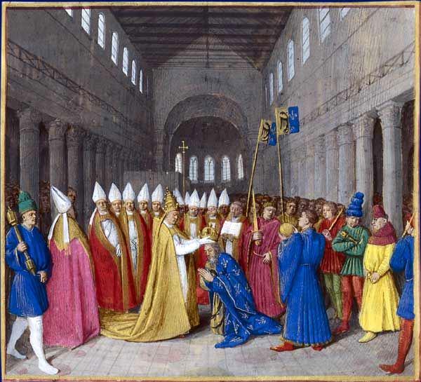 Jean Fouquet, Korunovace Karla Velikého v bazilice