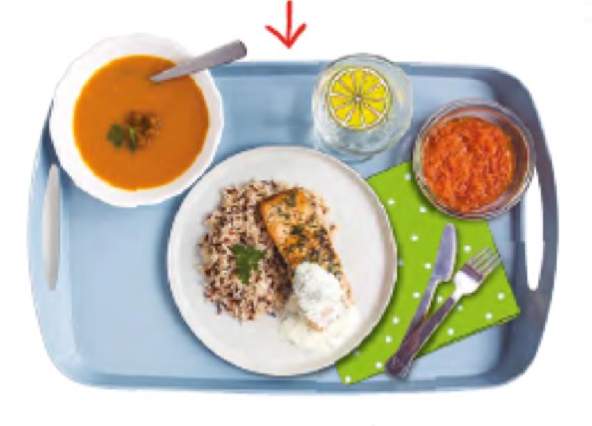 Výživové doporučení na talíři/tácu Dýňová polévka, krémová (se smetanou)