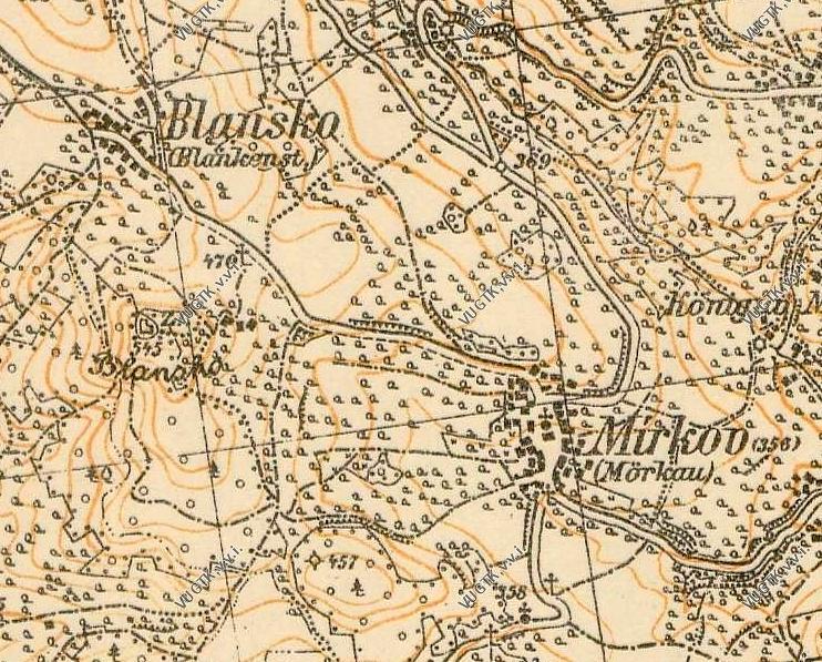 2. 5 Třetí vojenské mapování - 1876-1878 (Morava a Slezsko) 1877-1880 (Čechy) vylepšeno znázornění výškopisu nejen šrafami, ale také vrstevnicemi a kótami zobrazovány byly následující prvky: sídla