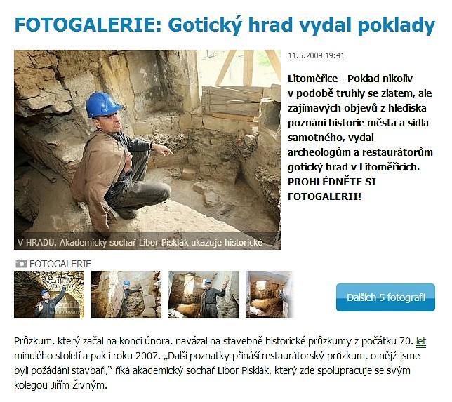 6. Další informativní prameny starší modely přestavěných či zaniklých objektů filmové záběry (např. film o likvidaci tvrze v Hrušově u Mladé Boleslavi z poč. 60. let 20.