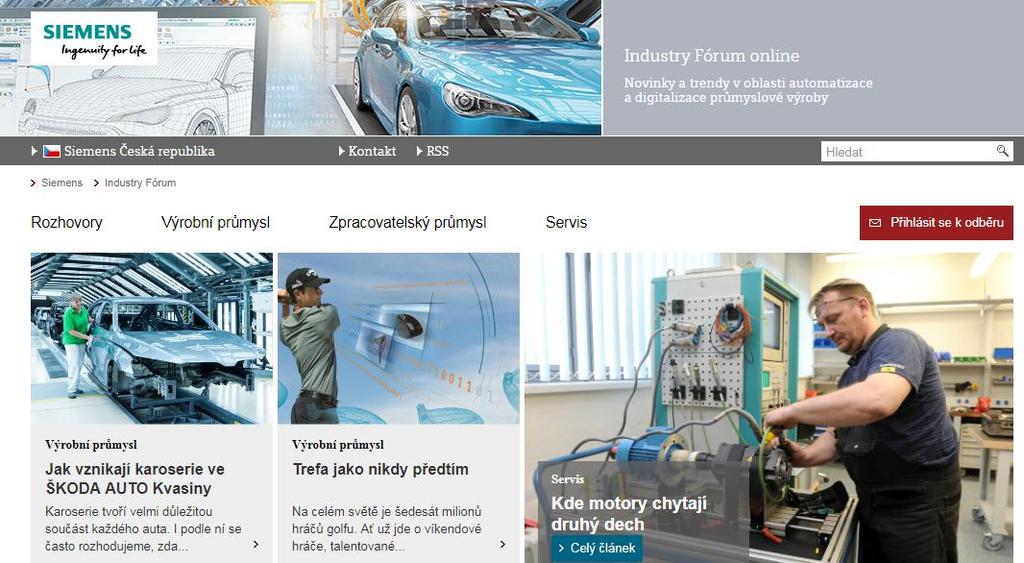 Připravili jsme pro vás online verzi oblíbeného magazínu Industry Fórum!