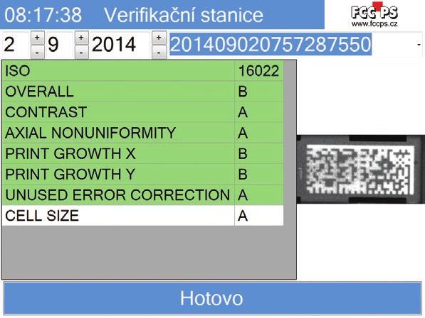 Pokud ne, je třeba upravit seřízení laserové vypalovací jednotky.