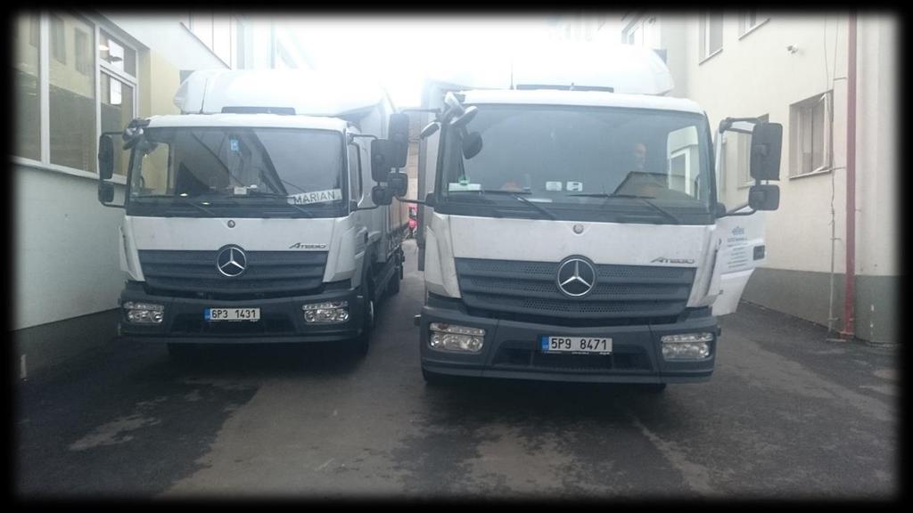 Z důvodu modernizace svého vozového parku se podnik rozhodl zakoupit nový nákladní automobil značky Mercedes Benz Atego s celkovou hmotností až 16 tun.