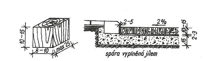 Obrázek 01: Dřevěná špalíková dlažba na cementobetonovém podkladu 9.