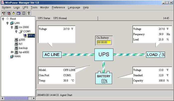 Instalace softwaru -- WinPower -- WinPower je program pro monitoring činnosti UPS s uživatelsky přívětivým a přehledným rozhraním. S pomocí tohoto programu můžete sledovat a ovládat činnost vaší UPS.