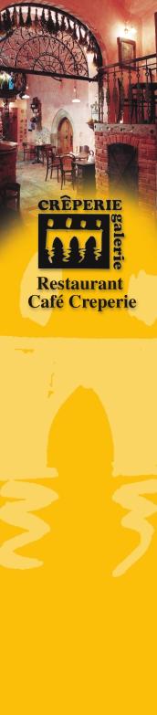 a n k e t a Rádi bychom Vám představili nový Restaurant Café Creperie. Nachází se u vyústění Karlova mostu bezprostředně u staroměstké mostecké věže v prostorách bývalého kláštera vedle kostela Sv.