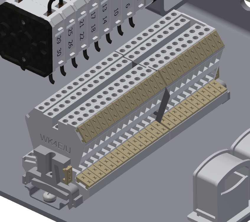 Clamp screw M3 Maximum momentum torque 0,5 Nm Svorkovnice Terminal Svěrná koncovka jednoduchá se soudečkovým ložiskem Slouží k připojení ovládacích táhel.