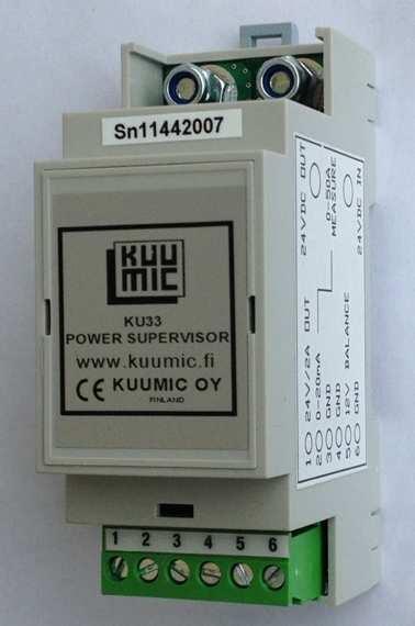 10 units in chain via RS485-bus - RS232 for SCADA communication (IEC60870-5-101) - 2 floating relay outputs (12A) - 5 digital inputs (24VDC) - 2 + 1 measurements (ext 0-20mA + int.