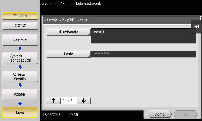 3.2 Funkce snímání pro odeslání 3 3 Jako [Název] zadejte název, který se bude zobrazovat na přiřazeném tlačítku.
