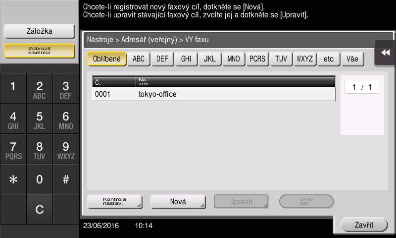 Chcete-li toto nastavení změnit, klepněte na [Index].