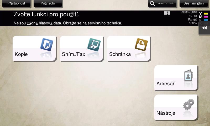 V případě potřeby můžete registrací obrazu na stroji zadat vzor pozadí.
