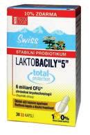 Laktobacily Swiss Laktobacily 5 33 kapslí 229 Kč 185 Kč BONUS 10 % ZDARMA. Doporučují se při a po užívání antibiotik.