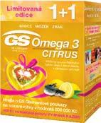 Omega 3 GS Omega 3 Citrus 90+90 kapslí 538 Kč 269 Kč Obsahuje 3000 mg rybího oleje s vysokým obsahem DHA a EPA v denní dávce.