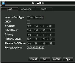 255.255.0; Default Gateway : přednastaveno 192.168.1.1. Je nutno nastavit IP adresu přístroje do stejného segmentu sítě jako směrovač. Je-li adresa směšovače 192.168.1.1 a maska 255.255.255.0, přednastavená brána je adresou směrovače.