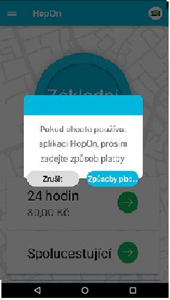 třeba registrovat. HopOn neukládá údaje o platebních kartách uživatelů systému HopOn.