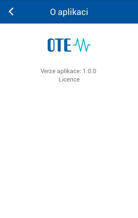 2.7.4 O aplikaci V sekci o aplikaci jsou zobrazeny základní informace o mobilní