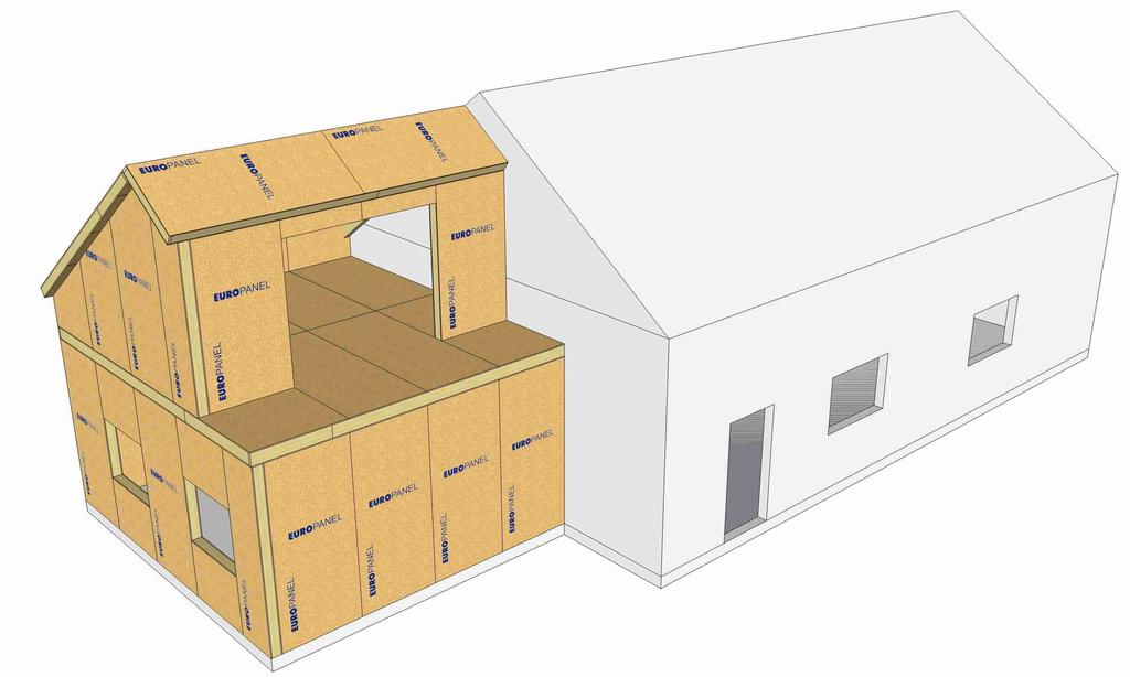 domě Obrázek 8: přístavba z EUROPANELU s