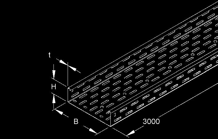 YTÉM KAELOVÝC ŽLAŮ Kabelový žlab děrovaný Tloušťka mat. t RL 60. 60 0,9 8 LM 6x12 RL 60.150 60 150 0,9 8 LM 6x12 RL 60.200 60 200 0,9 8 LM 6x12 RL 60.250 60 250 1,0 10 LM 6x12 RL 60.