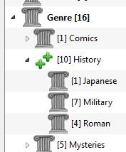Kliknutím na žánr s podřízenými položkami vám zobrazí knihy s tímto žánrem a se všemi podřízenými žánry. To však může vyvolat otázku.