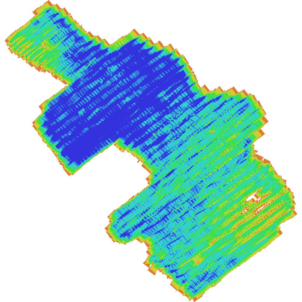 Survey Data > 9 9 8 7 6 5 4 3 2 1 Fig. 1. Camera locations and image overlap. Number of images: 3184 Flying altitude: 71.2883 m Ground resolution: 0.0168439 m/pix Coverage area: 1.