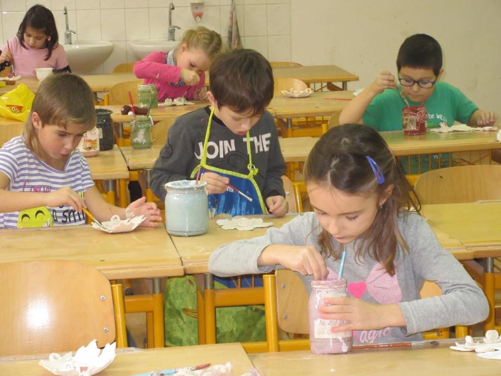 Zájmový kroužek keramika Činnost školního klubu Do zájmového vzdělávání v době mimo vyučování se v průběhu školního roku v rámci školního klubu zapojili 89 žáků školy.