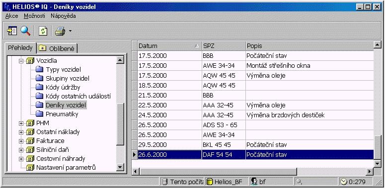 V tomto číselníku je již předdefinováno několik kódů začínající znakem _ (podtržítko). Tyto kódy jsou systémové - program je potřebuje ke své činnosti a nejdou smazat.