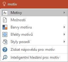 Kapitola 1: Seznámení 10 Spouštění dialogového okna Řekněte mi, co chcete udělat barvu písma), kliknutím do ikony nabídky zobrazíme další varianty (např.