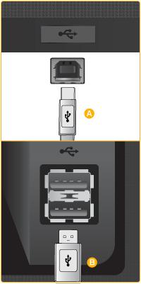 Připojovací konektor USB (volitelný) UP (port USB pro odesílání dat) UP mon- Pomocí kabelu USB propojte port itoru a port USB počítače.