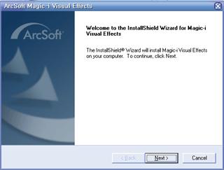 Vložte do jednotky CD-ROM instalační CD programu. 2. Klepněte na položku Magic-I Visual Effects. 3.