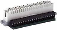 Telefonie w HST modulové svorkovnice - spojovací - 2/10 pro 10 párů, montáž na montážní držák Spojovací svorkovnice LSA pro ukončení 10 párů telefonního kabelu.