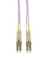 Optické propojovací kabely duplexní w Kategorie OM4 - vlákno 50/125 μm Konstrukce kabelu: zipcord kabel s LS0H pláštěm Vlákno: Multimode 50/125 μm OM4 Barva pláště: Fialová HLP24LL02F HLP24CC02F LC /