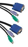 kabelů pro KVM - PS/2, DBHD15 / 2x MDIN6 Male, délka 5 m Kabel pro