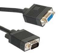 Kabely, adaptéry a redukce Audio/Video w Kabely VGA Monitor Ferrit/Gold Q7174059 Kabel SVGA 4C + 5 15pin Male - Male, Ferrit / Gold, černý, délka 1.
