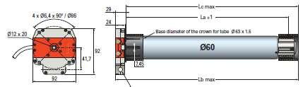 DMI 6 Hz0 F 230Vac /50 Hz 63 x,5mm 28ot. 2,5m / 3x0,75mm 2 - IP 44 DOSAH Pohon pro vstup na 6 7 moment (Nm) (ot./min) Proud (A) Hmotnost (kg) DMI6 60/2 Hz.0 60 2 280,25 840 856 865 5,8 DMI6 80/2 Hz.