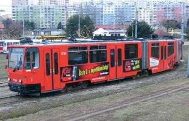 SAMOLEPICÍ FÓLIE NA BOČNÍ KAROSERII VOZIDEL MHD tramvaje 1.