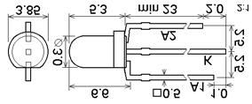 LED diody nízkopøíkonové 3mm (IF=2mA) 10112 LEDL3 ZELENA KIN zelená zelená difúzní 565 568 2 60 10113 LEDL3 ZLUTA KIN lutá lutá difúzní 590 588 2 60 10111 LEDL3 ERVENA KIN èervená èervená difúzní 627