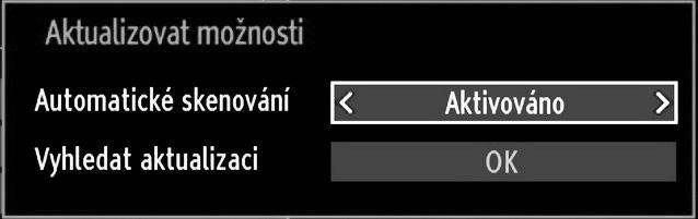 Pokud je tato funkce vypnuta, kódované programy nebudou nalezeny v automatickém ani manuálním hledání.